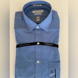 Men’s VAN HEUSEN Classic Fit French Blue Button Up Dress Shirt Size 14 1/2 NWT